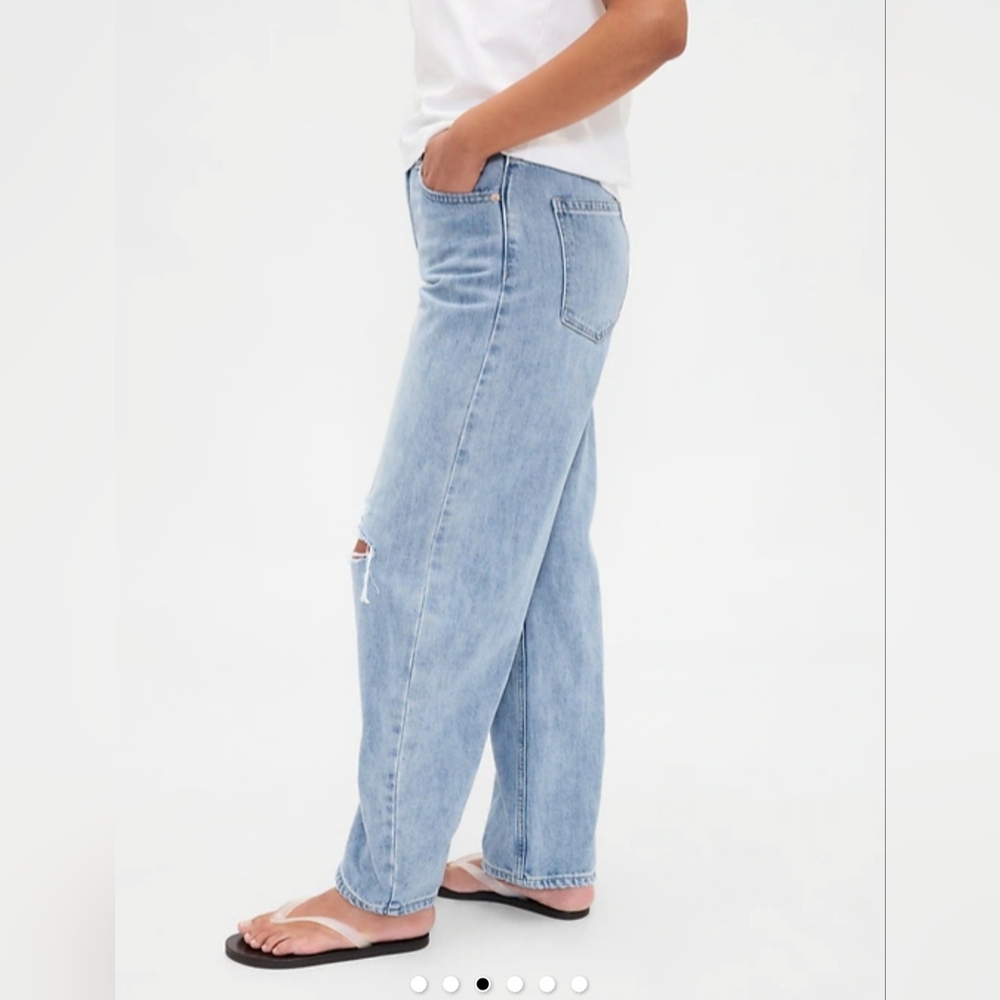 GAP Women's Curvy High Waisted Barrel Jean 32x28 - Picture 3 of 11